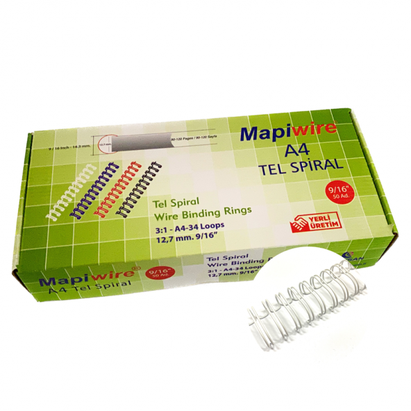 MAPİWİRE 9/16 KUTU TEL BEYAZ  50 AD.