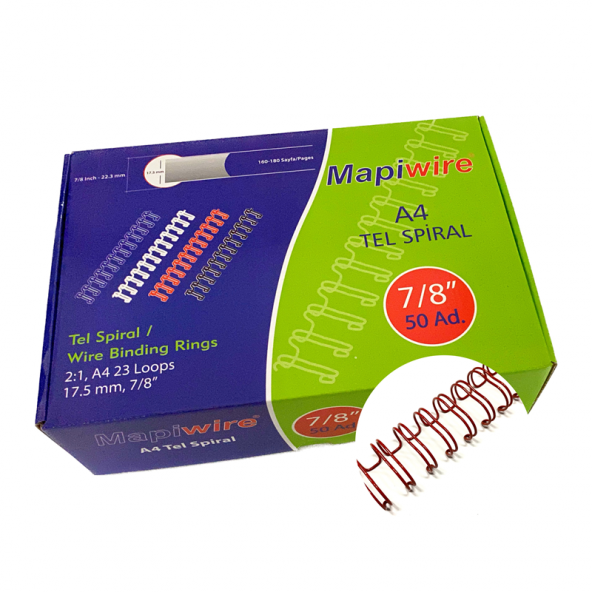 MAPİWİRE 7/8 KUTU TEL KIRMIZI    50 AD.