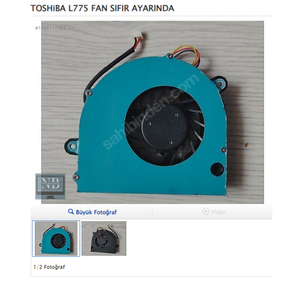 TOSHiBA L775 FAN SIFIR AYARINDA