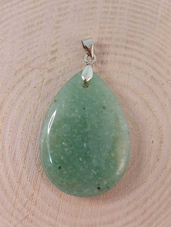 Aventurin Taşı Büyük Boy Damla Şekilli Kolye Ucu (42620) - Resim 2
