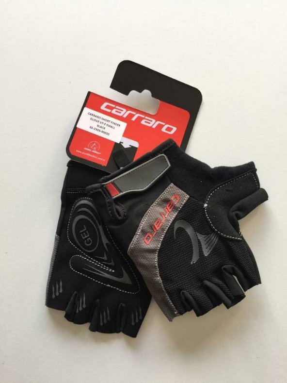 CARRARO KISA PARMAK ELDİVEN V7 E - SİYAH GRİ - M beden