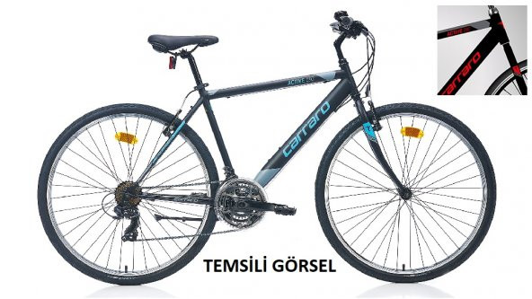 28J CARRARO ACTIVE 280 ŞEHİR BİSİKLETİ - SİYAH GRİ KIRMIZI - 49