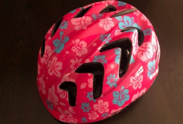MOON M-7 ÇOCUK KASK ÇİÇEKLİ - PEMBE MAVİ - M