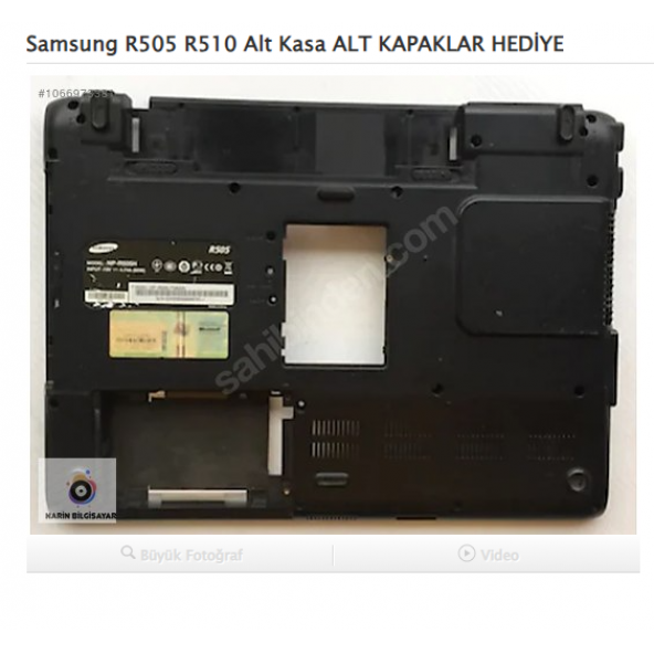 Samsung R505 R510 Alt Kasa