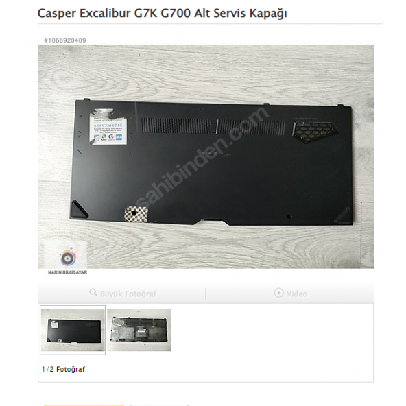 Casper Excalibur G7K G700 Alt Servis Kapağı