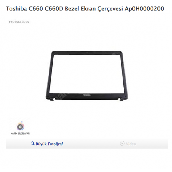 Toshiba C660 C660D Bezel Ekran Çerçevesi Ap0H0000200