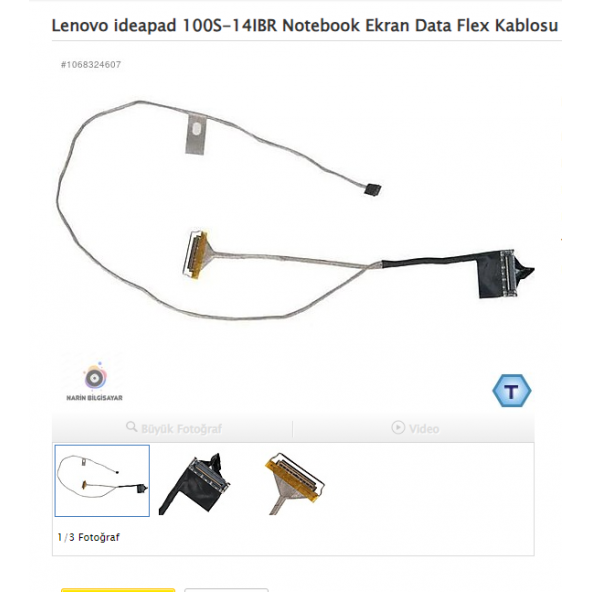 Lenovo ideapad 100S-14IBR Notebook Ekran Data Flex Kablosu