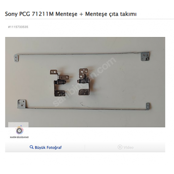 Sony PCG 71211M Menteşe + Menteşe çıta takımı