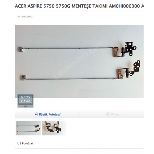 ACER ASPİRE 5750 5750G MENTEŞE TAKIMI AM0HI000300 AM0HI000200