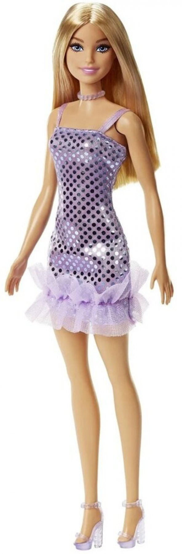 Barbie Pırıltılı Bebekler Mor Elbise T7580 HJR93 Lisanslı Ürün