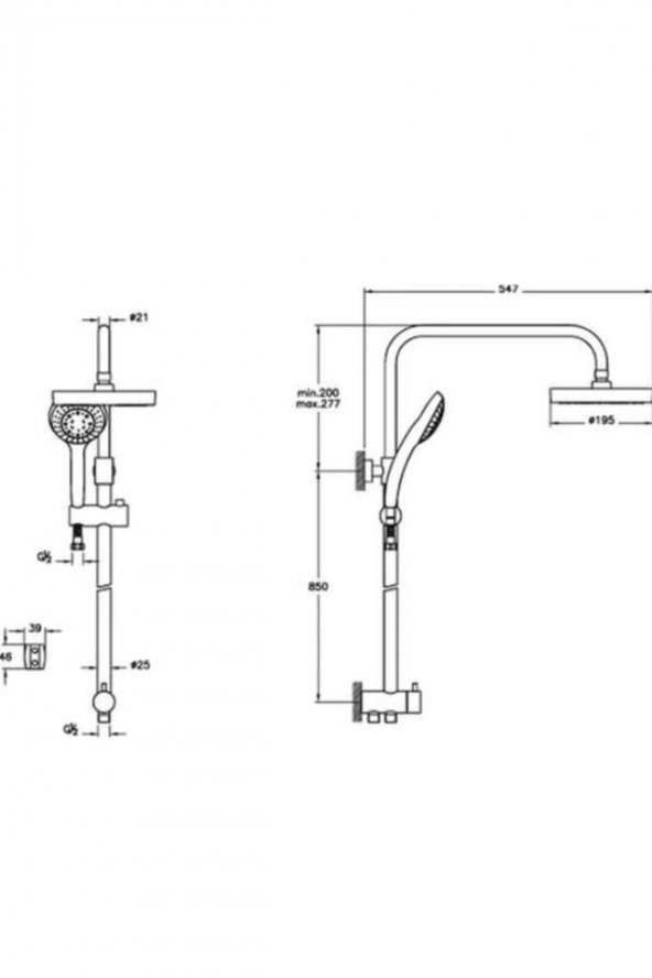Artema A45597 System Rain Ls25 Duş Kolonu - 2
