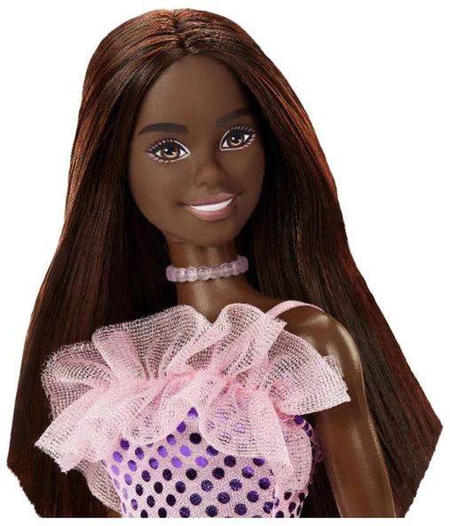 Barbie Pırıltılı Bebekler Pembe Elbise T7580 HJR94 Lisanslı Ürün - 4