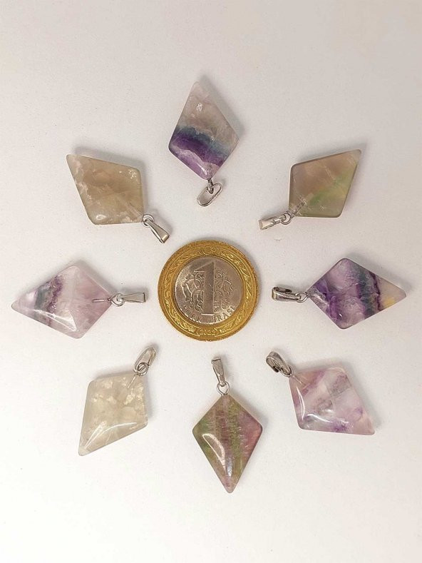 Florit Taşı Ok Ucu Şekilli Kolye Ucu (42640) - 2