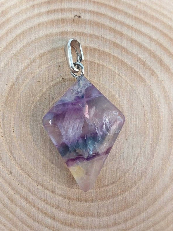 Florit Taşı Ok Ucu Şekilli Kolye Ucu (42640) - 3