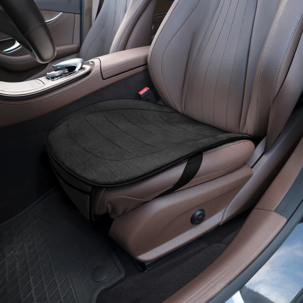 Otom Premium Ön Koltuk Minderi Yüksek Kalite Keten Ekstra Cepli Siyah