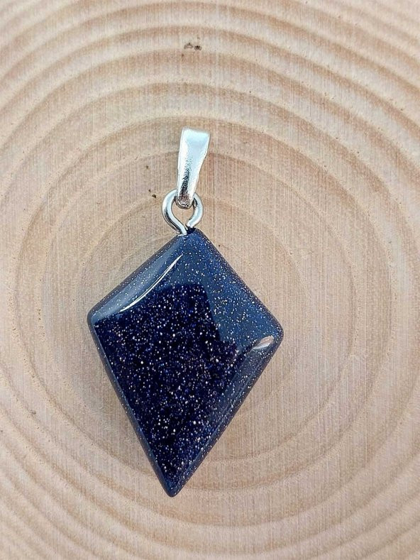 Lacivert Yıldız Taşı Ok Ucu Şekilli Kolye Ucu (42655) - Resim 3