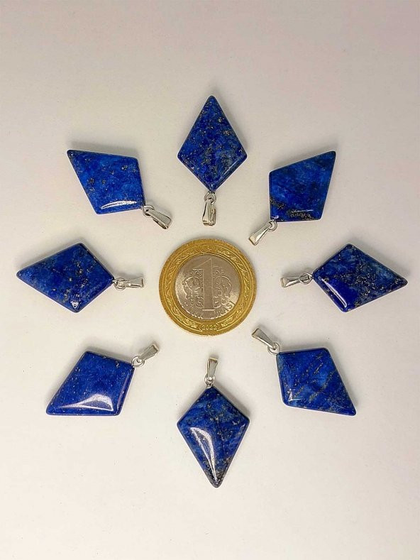 Lapis Taşı Ok Ucu Şekilli Kolye Ucu (42660) - Resim 2