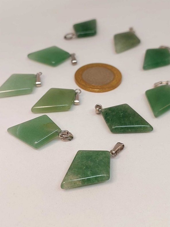 Aventurin Taşı Ok Ucu Şekilli Kolye Ucu (42665) ürün görseli