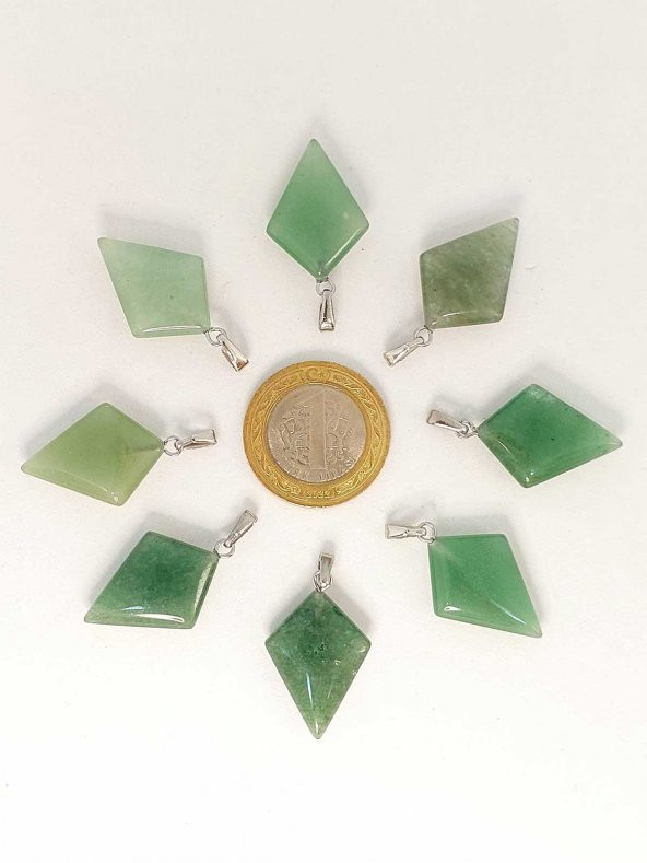 Aventurin Taşı Ok Ucu Şekilli Kolye Ucu (42665) - Resim 2