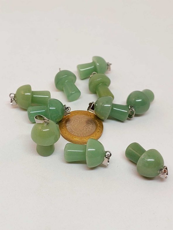 Aventurin Taşı Mantar Şekilli Kolye Ucu (42705) - Resim 2