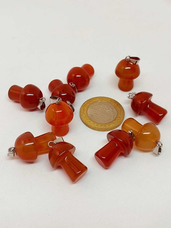 Akik Taşı Mantar Şekilli Kolye Ucu (42715) - Resim 2