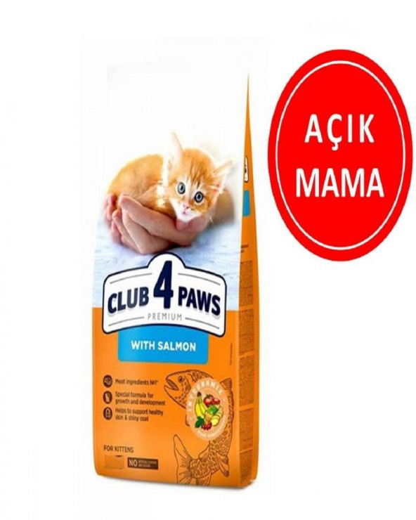 Club4Paws Premium Kitten Somonlu Yavru Kedi Maması 1 Kg AÇIK