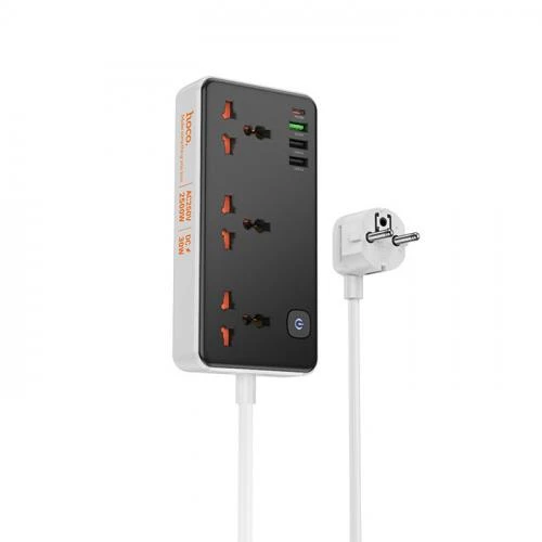 Coofbe Hc Seri Multifonksiyonel 2500W Priz Çoğaltıcı Şarj Aleti 3 USB 30W Type-C Girişli Şarj Stand - 3