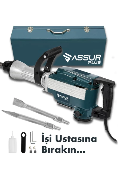 Assur Plus Büyük Tip Kırıcı Hilti Kavrama Kollu 16 Kg 3 Metre Kablolu MAVİ 65mm