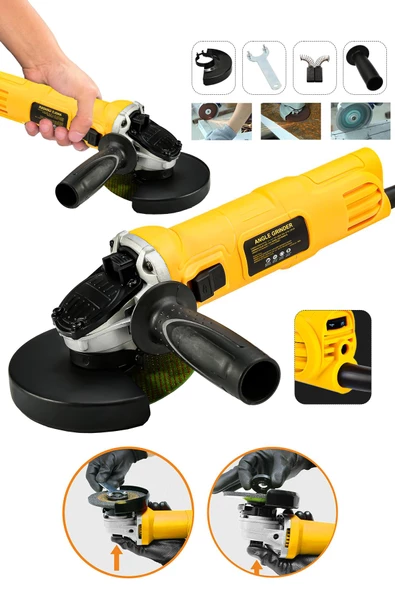 Assur 550W Metal Şanzıman Avuç İçi Taşlama Makinesi 125mm