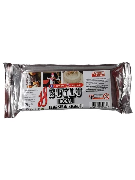 Soylu Doğal Seramik Hamuru 250 Gr - Beyaz