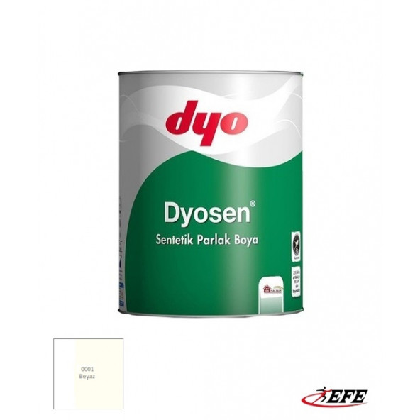 DYO Dyosen 0,75 Lt Beyaz 0001 Sentetik Parlak Boya