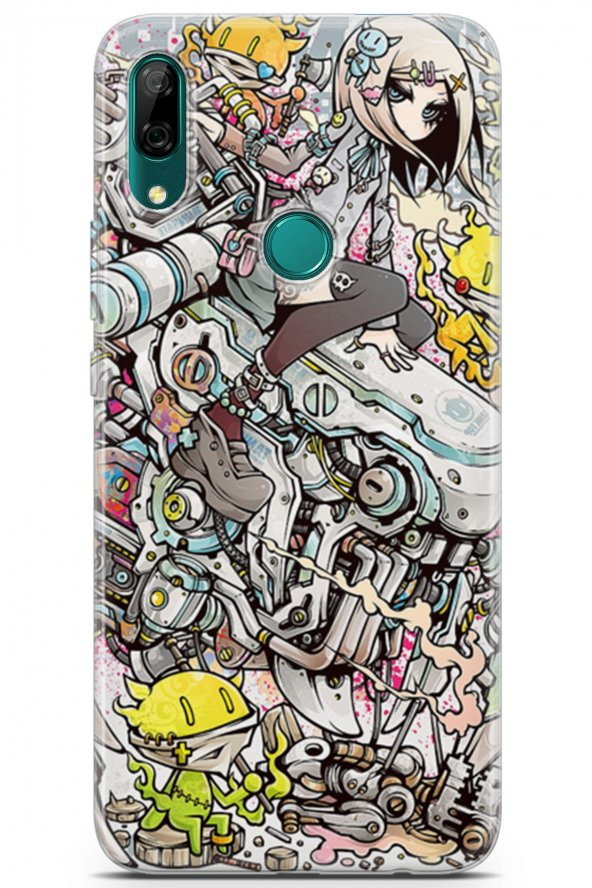 Huawei P Smart Z Uyumlu Kılıf Anime 03 Kız Arka Kapak Renkli - 1