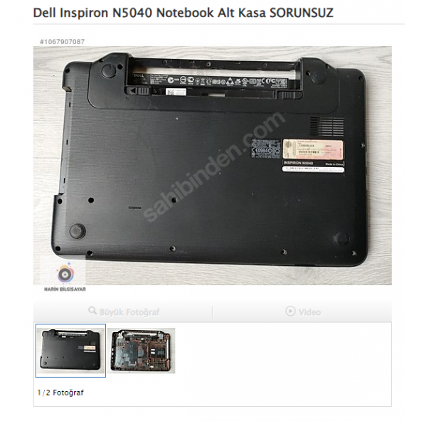 Dell Inspiron N5040 Notebook Alt Kasa SORUNSUZ