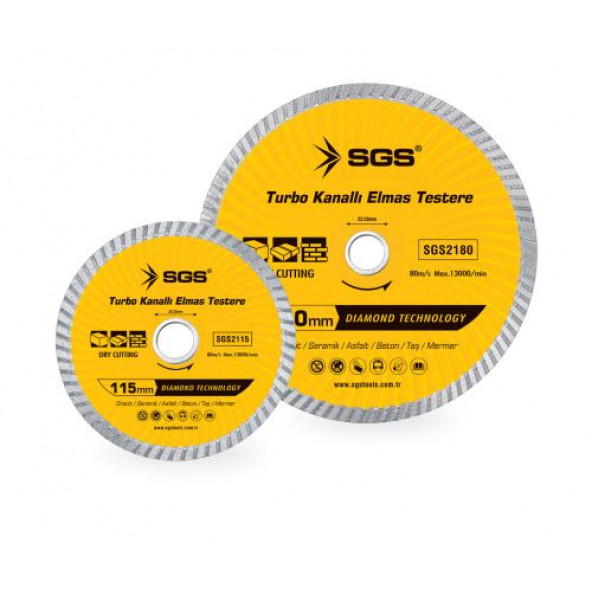 SGS TURBO KANALLI ELMAS TESTERE (115MM)