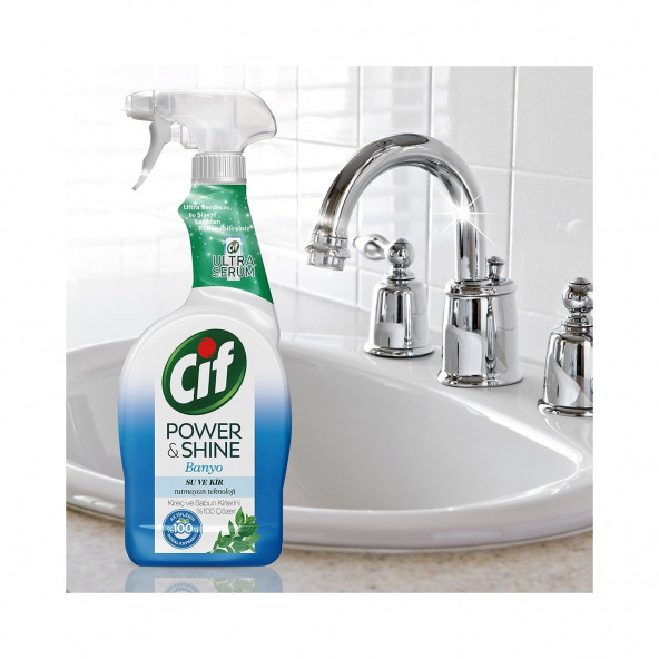 Cif Power Shine Banyo Sprey Temizleyici 750 ml x 2 Adet - 3