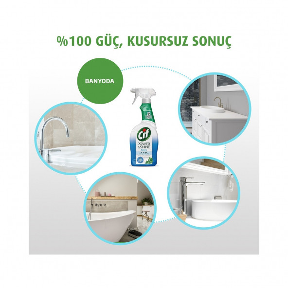 Cif Sprey Power Shıne Banyo 750 Ml x 4 Adet - Resim 5