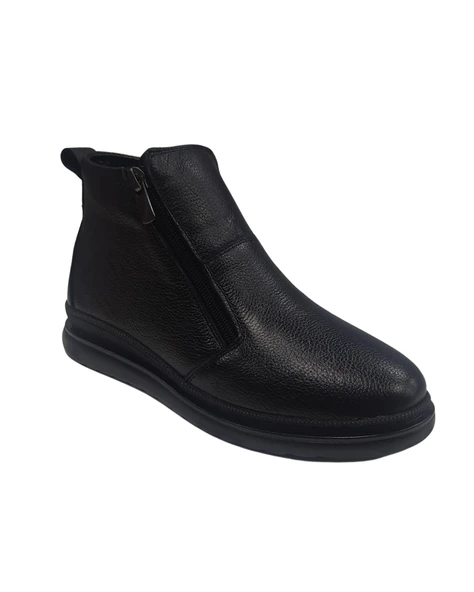 Ay Ayakkabım AKM-038 Kadın Siyah (36-41) Deri Bot - Resim 3