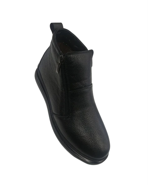 Ay Ayakkabım AKM-038 Kadın Siyah (36-41) Deri Bot - Resim 5