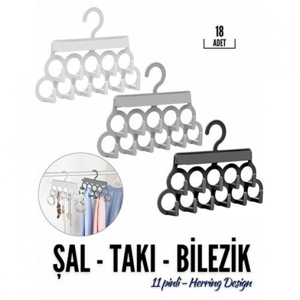 TransForMacion 15+3 ADET   Takı Şal Bilezik Kravat Askısı Herring Design 18986