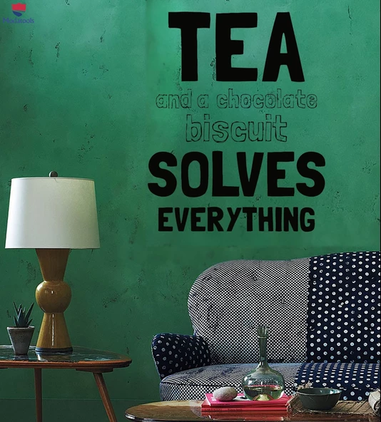 Duvar Sticker Alıntılar Kelimeler İlham Veriyor Çay Ve Çikolata Bisküvi Eşsiz Hediyelikyi Çözüyor