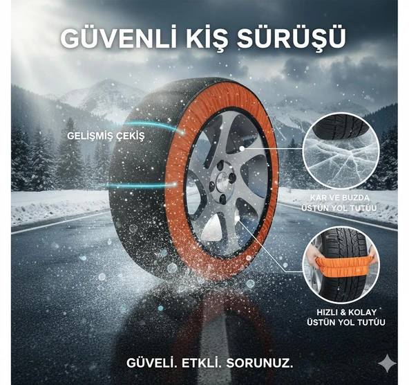 Space Kaydırmaz Oto Kar Çorabı Güvenli ve Pratik ZICO09 ürün görseli 1