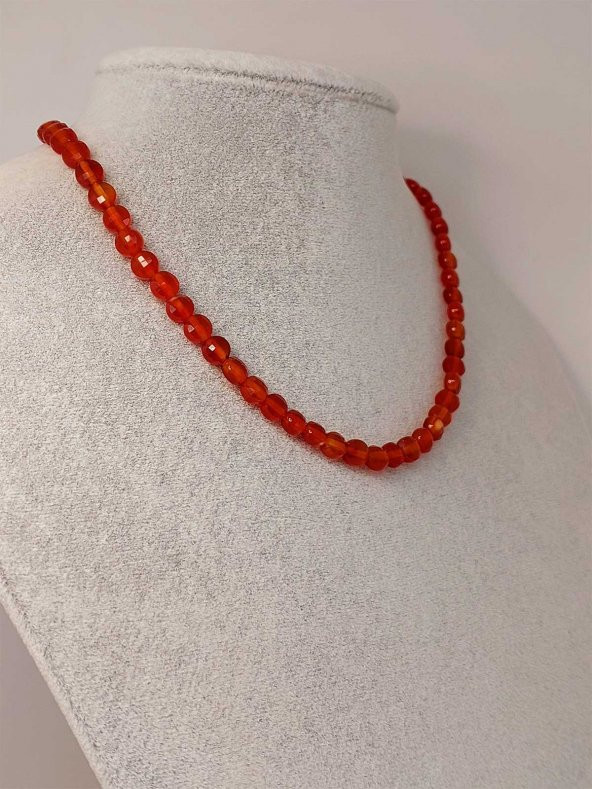 Akik Taşı YASSI Faset Kesim 6x4mm (Sabit Klipsli) (42805) ürün görseli