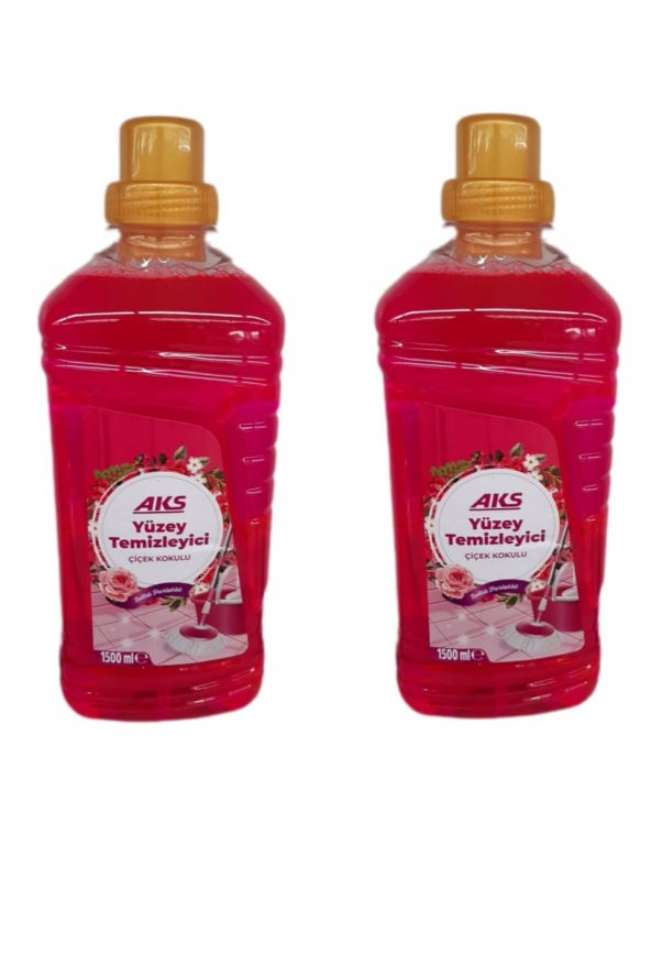 AKS YÜZEY TEMİZLEYİCİ ÇİÇEK KOKULU 1500 ML 2 Lİ PAKET