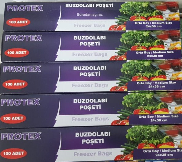 BUZDOLABI POŞETİ PROTEX 5 Lİ 500 ADET
