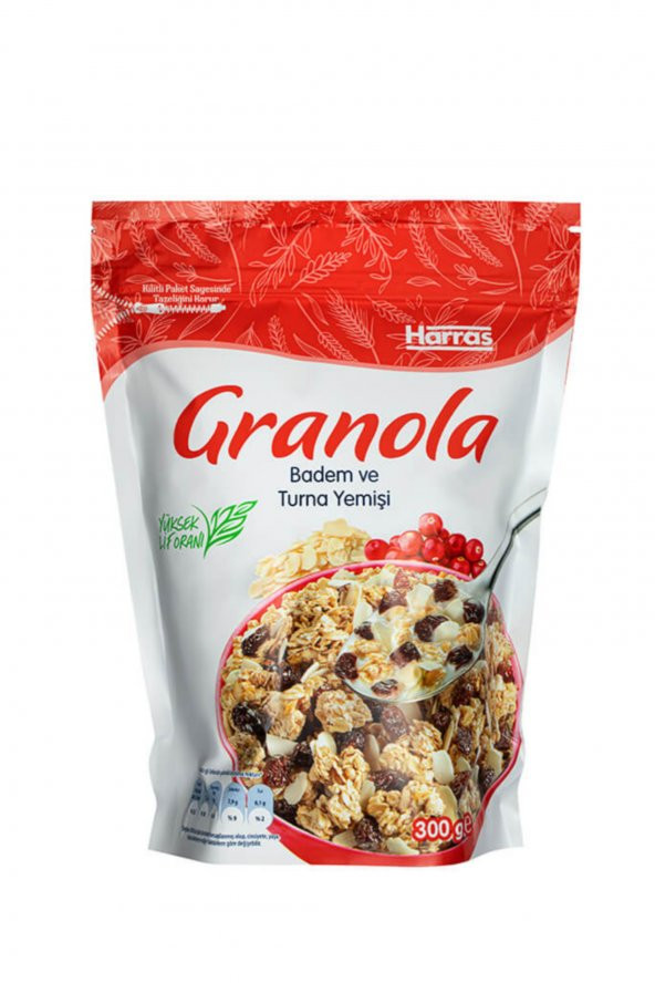 HARRAS GRANOLA BADEM VE TURNA YEMİŞİ 300 GR