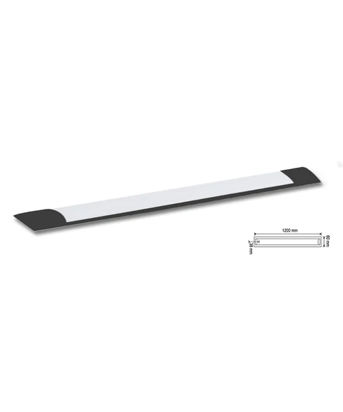 36W Siyah Led Bant Armatür Amber Işık 2 Adet ürün görseli 1