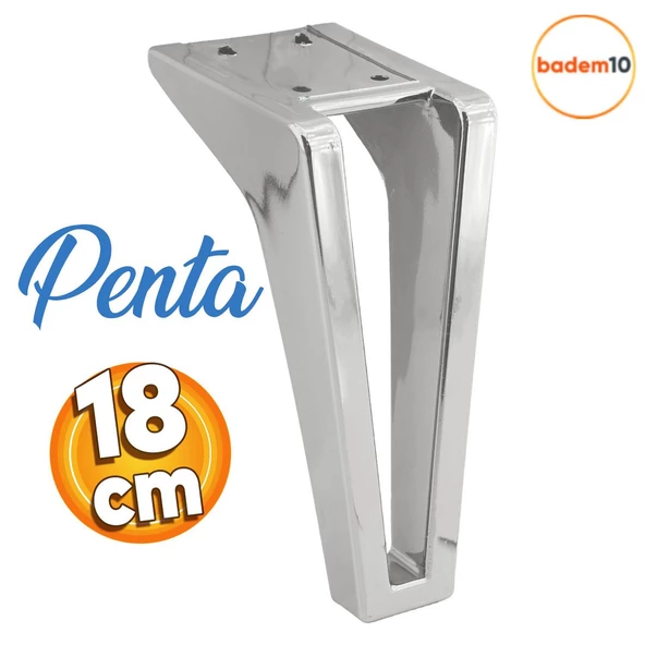 Penta 6'lı Set Mobilya Tv Ünitesi Konsol Koltuk Kanepe Destek Ayağı 18 Cm Krom Ayakları M8 Civatalı - 8