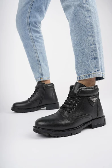 Muggo CANYON Garantili Bağcıklı Fermuarlı İçi Kürklü Erkek Kışlık Bot - 10