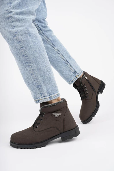 Muggo CANYON Garantili Bağcıklı Fermuarlı İçi Kürklü Erkek Kışlık Bot - 5