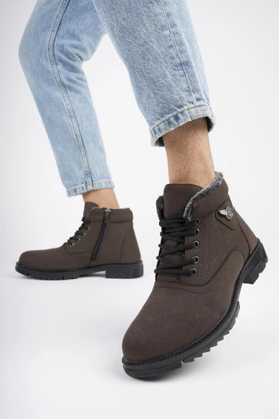 Muggo CANYON Garantili Bağcıklı Fermuarlı İçi Kürklü Erkek Kışlık Bot - 3